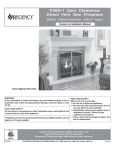 Regency Fireplace Products P36D-LP1 Installation manual