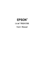Epson LX-86 User`s manual