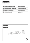 Makita 6704D Instruction manual