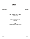 APC RT - UXICH User manual