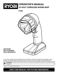 Ryobi P700 Operator`s manual