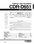 Yamaha CDR-D651 Service manual