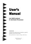 EPOX Pentium 4 Processor based AGP 4X mainboard User`s manual