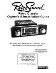 RetroSound Retro Classic RC900C Installation guide