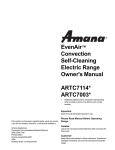 Amana EvenAir ARTC7114 Owner`s manual