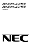 Mitsubishi LCD51VM, LCD71VM User`s manual