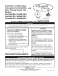 Vermont Castings SA24SKHRN Operating instructions