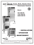 Alto-Shaam 1767-SK/III Service manual
