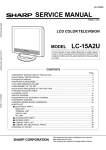 Sharp LC-15A2U Service manual
