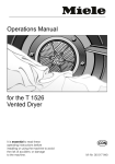 Miele T1526 Operating instructions