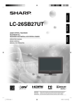 Sharp LC 26SB27UT Operating instructions