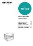 Sharp AR-162S Specifications