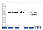 Marantz CD-67SE Owner`s manual