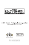 Rail King 2-8-0 Steam Freight Set Operator`s manual