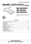 Sharp MD-MS200 Service manual