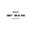 Epson Equity 386/33 PLUS Setup guide