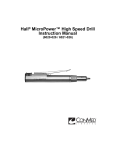 ConMed Hall MicroPower High Speed Drill Instruction manual