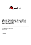 JBoss Operations Network 3.1 How to Manage JBoss Servers with