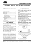 Carrier Thermidistat Operating instructions