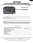 Sharp R-404JK Service manual