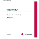 Enterasys SecureStack A2 A2H123-24 Installation guide