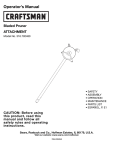 Craftsman 316.792480 Operator`s manual