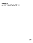 Extending Adobe® Dreamweaver® CS4