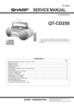 Sharp QT-CD250 Service manual