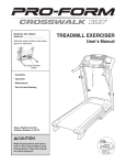 Pro-Form Cross Walk plus User`s manual