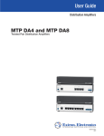 Extron electronics MTP DA4 User guide