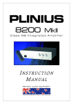 Audible Technologies PLINIUS 8200P MKII Specifications
