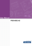 Advantech POD-6552 A2 User manual