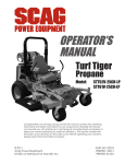 Scag Power Equipment STT-OCDC-52V Operator`s manual