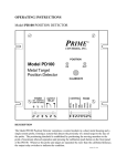 Detecto PD100 Operating instructions