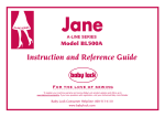 Baby Lock Jane BL500A Instruction manual