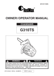 Zenoah G310TS Specifications