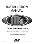 Elk Products M1 Installation manual