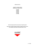 Allegro Industries 9846 User`s manual