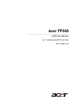 Acer FP558 User`s manual