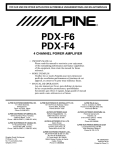 Alpine PDX-F6 Owner`s manual