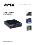 AMX DTMF+ Interface AXB-DTMF+ Instruction manual