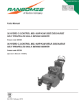 Ransomes 36 HYDRO Z-CONTROL MID-16HP KAW REAR DISCHARGESELF PROPELLED WALK BEHIND MOWER Operator`s manual