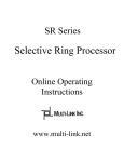 Multi-Link SR-3 Operating instructions