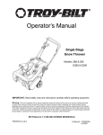 MTD 2B5&295 Operator`s manual