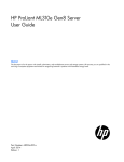 HP ProLiant ML310e User guide