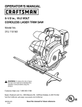 Craftsman 315.114270 Operator`s manual