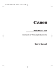 Canon MultiPASS F50 User`s manual