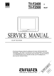 Aiwa TV-F2500 Service manual