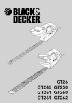 Black & Decker GT261 Instruction manual