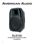 American Audio ELS15A Specifications